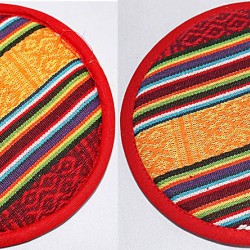 CIRCLE (PAD) Double Sided Pillow (Cushion) to keep Singing Bowls Safly - Large Size (16 cm, 6.2 inch)