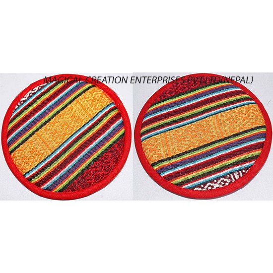 CIRCLE (PAD) Double Sided Pillow (Cushion) to keep Singing Bowls Safly - Large Size (16 cm, 6.2 inch)