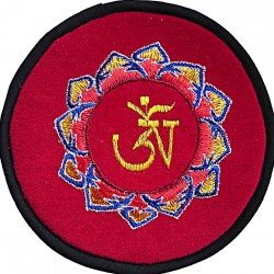 Circle with EMBROIDERY Pillow (Cushion) to keep Singing Bowls Safely  - Mini Size (8 cm, 3.1 inch)