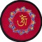 Circle with EMBROIDERY Pillow (Cushion) to keep Singing Bowls Safely  - Mini Size (8 cm, 3.1 inch)