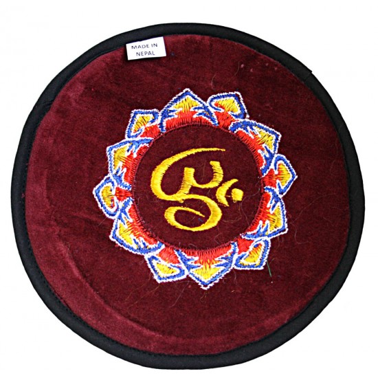 Circle with EMBROIDERY Pillow (Cushion) to keep Singing Bowls Safely - Large Size (16 cm, 6.2 inch)