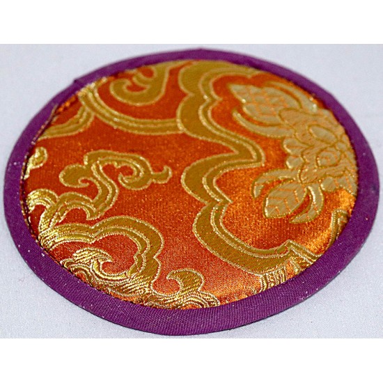 CIRCLE (PAD) Pillow (Brocade Cushion) to keep Singing Bowls Safly - Mini Size (8 cm, 3.1 inch)