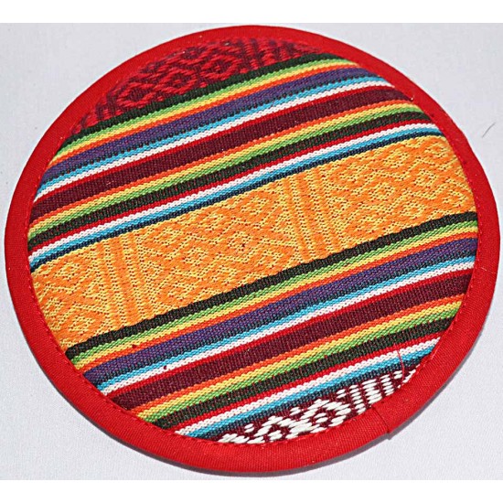 CIRCLE (PAD) Pillow (Brocade Cushion) to keep Singing Bowls Safly - Large Size (16 cm, 6.2 inch)