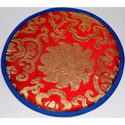 CIRCLE (PAD) Pillow (Brocade Cushion) to keep Singing Bowls Safly - X Large Size (18 cm, 7 inch)