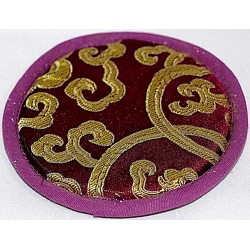 CIRCLE (PAD) Pillow (Brocade Cushion) to keep Singing Bowls Safely - XX Large Size (20 cm, 7.8 inch)