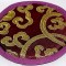 CIRCLE (PAD) Pillow (Brocade Cushion) to keep Singing Bowls Safely - XX Large Size (20 cm, 7.8 inch)