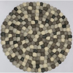 KNOTTED FELT CUSHION FOR SINGING BOWLS, to get best sound and Safety for any kinds of Singing Bowls, Meditation Cushion, Kitchen table Cushion (natural color) - X Small size (10 cm, 3.9 inch)