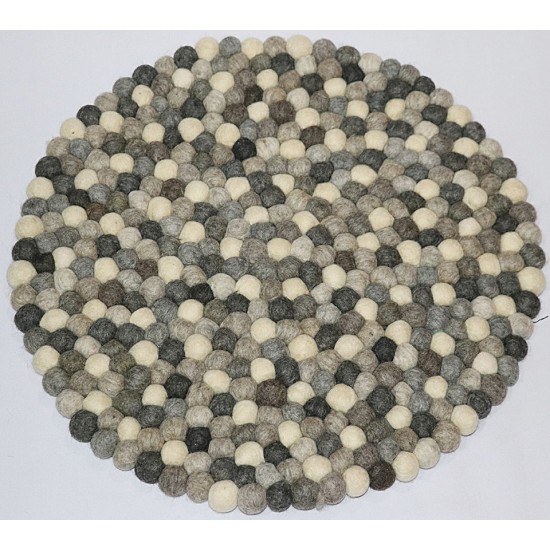 KNOTTED FELT CUSHION FOR SINGING BOWLS, to get best sound and Safety for any kinds of Singing Bowls, Meditation Cushion, Kitchen table Cushion (natural color) - X Small size (10 cm, 3.9 inch)