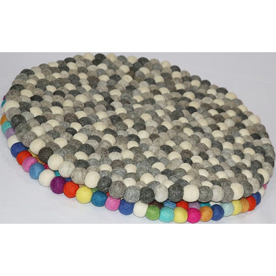 KNOTTED FELT CUSHION FOR SINGING BOWLS, to get best sound and Safety for any kinds of Singing Bowls, Meditation Cushion, Kitchen table Cushion (natural color) - X Small size (10 cm, 3.9 inch)