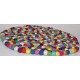 KNOTTED FELT CUSHION FOR SINGING BOWLS, to get best sound  and Safety for any kinds of Singing Bowls, Meditation Cushion, Kitchen table Cushion (Rainbow Color) - Medium size (30 cm, 11.8 inch)