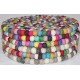 KNOTTED FELT CUSHION FOR SINGING BOWLS, to get best sound  and Safety for any kinds of Singing Bowls, Meditation Cushion, Kitchen table Cushion (Rainbow Color) - Medium size (30 cm, 11.8 inch)