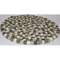 KNOTTED FELT CUSHION FOR SINGING BOWLS, to get best sound and Safety for any kinds of Singing Bowls, Meditation Cushion, Kitchen table Cushion (natural color) - Medium size (30 cm, 11.8 inch)