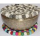 KNOTTED FELT CUSHION FOR SINGING BOWLS, to get best sound and Safety for any kinds of Singing Bowls, Meditation Cushion, Kitchen table Cushion (natural color) - Large Size (40 cm, 15.7 inch)
