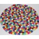 KNOTTED FELT CUSHION FOR SINGING BOWLS, to get best sound  and Safety for any kinds of Singing Bowls, Meditation Cushion, Kitchen table Cushion (Rainbow Color) - Extra Large size (50 cm, 19.6 inch)