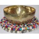 KNOTTED FELT CUSHION FOR SINGING BOWLS, to get best sound  and Safety for any kinds of Singing Bowls, Meditation Cushion, Kitchen table Cushion (Rainbow Color) - Extra Large size (50 cm, 19.6 inch)