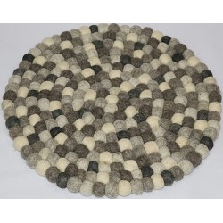 KNOTTED FELT CUSHION FOR SINGING BOWLS, to get best sound and Safety for any kinds of Singing Bowls, Meditation Cushion, Kitchen table Cushion (natural color) - X Large size (50 cm, 19.6 inch)