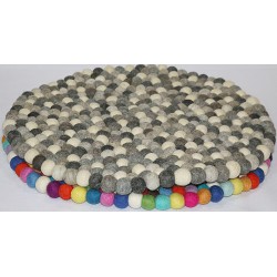 KNOTTED FELT CUSHION FOR SINGING BOWLS, to get best sound and Safety for any kinds of Singing Bowls, Meditation Cushion, Kitchen table Cushion (natural color) - XX Large Size (60 cm, 23.6 inch)