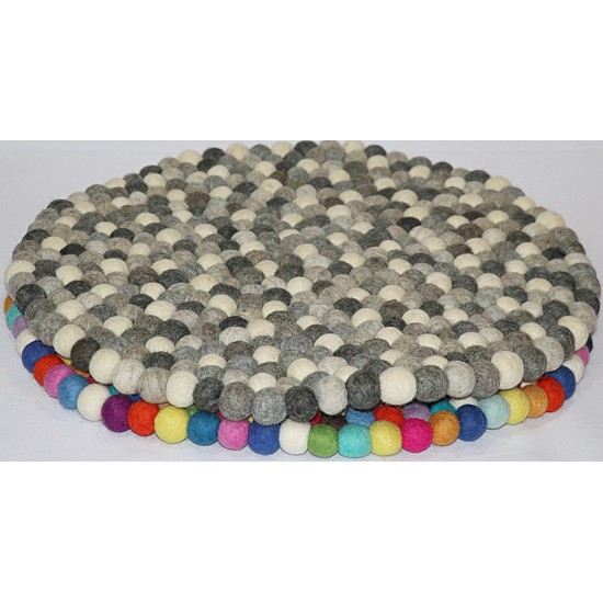 KNOTTED FELT CUSHION FOR SINGING BOWLS, to get best sound and Safety for any kinds of Singing Bowls, Meditation Cushion, Kitchen table Cushion (natural color) - XX Large Size (60 cm, 23.6 inch)