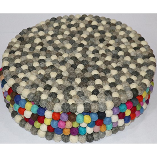 KNOTTED FELT CUSHION FOR SINGING BOWLS, to get best sound and Safety for any kinds of Singing Bowls, Meditation Cushion, Kitchen table Cushion (natural color) - XX Large Size (60 cm, 23.6 inch)