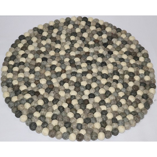 KNOTTED FELT CUSHION FOR SINGING BOWLS, to get best sound and Safety for any kinds of Singing Bowls, Meditation Cushion, Kitchen table Cushion (natural color) - XX Large Size (60 cm, 23.6 inch)