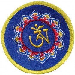 Circle with EMBROIDERY (Pad Professional) Pillow (Cushion) to keep Singing Bowls Safely  - Mini Size (8 cm, 3.1 inch)