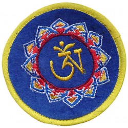 Circle with EMBROIDERY (Pad Professional) Pillow (Cushion) to keep Singing Bowls Safely  - Mini Size (8 cm, 3.1 inch)