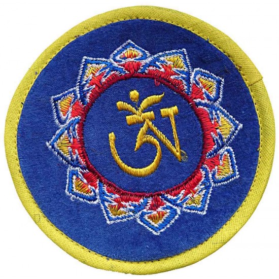 Circle with EMBROIDERY (Pad Professional) Pillow (Cushion) to keep Singing Bowls Safely  - Mini Size (8 cm, 3.1 inch)