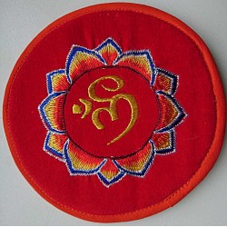 Circle with EMBROIDERY (Pad Professional) Pillow (Cushion) to keep Singing Bowls Safely - Extra Large Size (18 cm, 7 inch)