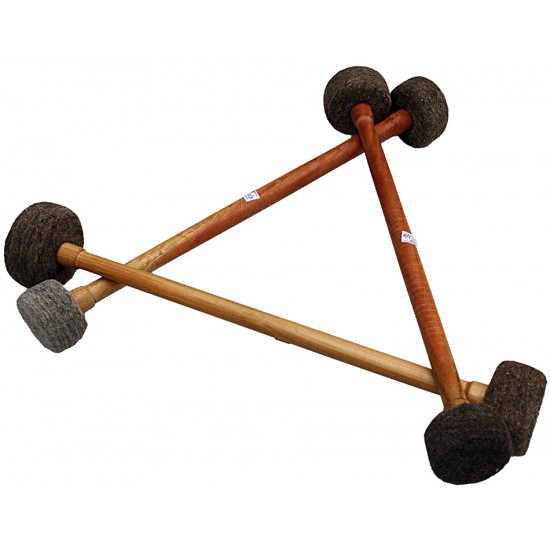 Singing Bowl DOUBLE HEADED Mallet (Drumstick/Singing Bowl Stick) to play singing bowls essential - Small/Medium Size (40*5-6 cm, 15.7*1.9-2.3  inch)