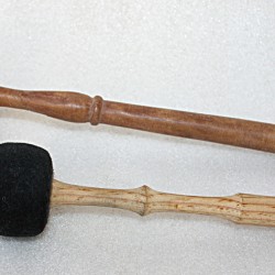 HARD FELT Mallet (Drumstick/Singing Bowl Stick) to play singing bowls essential - Mini Size (20*3 cm, 7.8*1.1 inch)