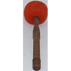 SOFT FELT Mallet (Drumstick/Singing Bowl Stick) to play singing bowls essential - Medium Size (26*6.5 cm, 10.2*2.5 inch)