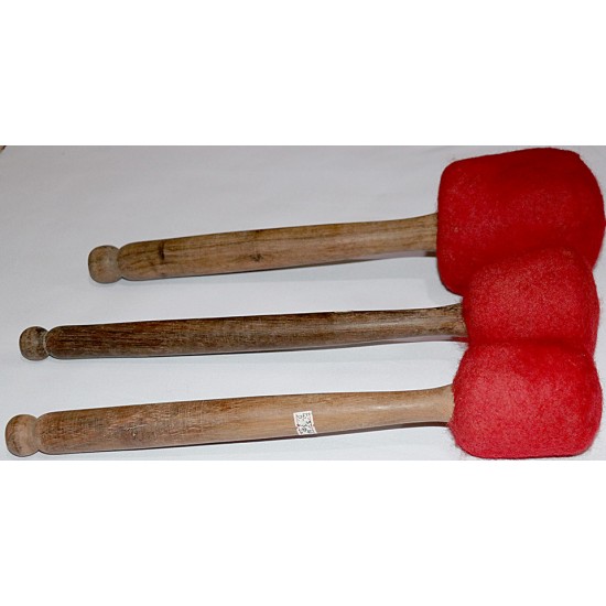 Gong Mallet, Felt Soft, Unique and practicle design of experienced Gong Master (GOVINDA TIWARI) for Gongs and JUMBO STANDING size Singing bowls - Large Size (40*10 cm, 15.7*3.9 inch)