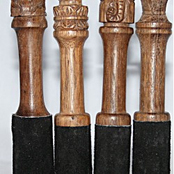 DESIGNED CARVED HANDLE (GOD HEADED) RINGER (Beater/Leather stick/Singing Bowl Stick) to play singing bowls essential - Extra Small Size (18*2.5 cm, 7.09*0.98 inch)