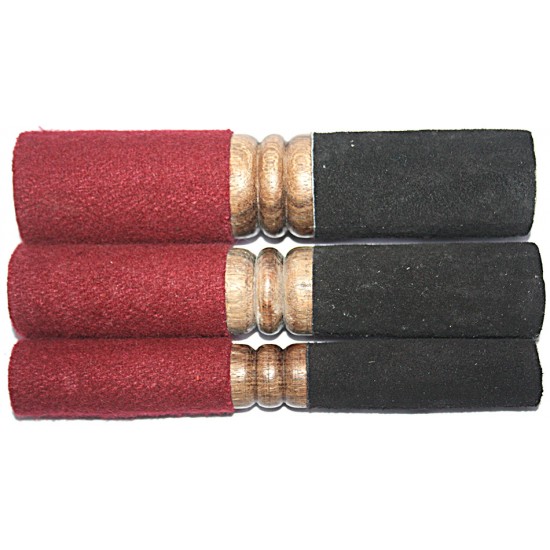 DOUBLE SIDED (MCE Standard with soft carpet)  RINGER (Beater/Leather stick/Singing Bowl Stick) to play singing bowls essential - Medium Size (20*3 cm, 7.87*1.18 inch)