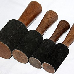 CONIC HANDLE (FISH STICK) RINGER (Beater/Leather stick/Singing Bowl Stick) to play singing bowls essential - Extra Small Size (11*2.5 cm, 4.33*0.98 inch)