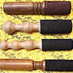 DOUBLE CURVED HANDLE RINGER (Beater/Leather stick/Singing Bowl Stick) to play singing bowls essential - Small Size (17*3 cm, 6.69*1.18 inch)