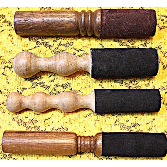 DOUBLE CURVED HANDLE RINGER (Beater/Leather stick/Singing Bowl Stick) to play singing bowls essential - Small Size (17*3 cm, 6.69*1.18 inch)