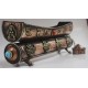 Incense Burner attached with Incense Stick keeping box (holder), Copper/Bronze  with decoration - Medium Size (21*4.5*6 cm, 8.2*1.77*2.3 inch)