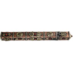 Incense stick keeping box (holder), Square Shape with nice decoration, Copper/Bronze - Medium Size (28*2.5*2.5 cm, 11.02*0.9*0.9 inch)