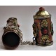 Incense stick keeping box (holder) round shape with decoration, Copper/Bronze - Medium Size (28*10 cm, 11.02*3.9 inch)