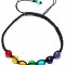 Seven Chakra Knotted Braclet (Seven chakra stone) Powerful Stones - Small size (8 mm) 