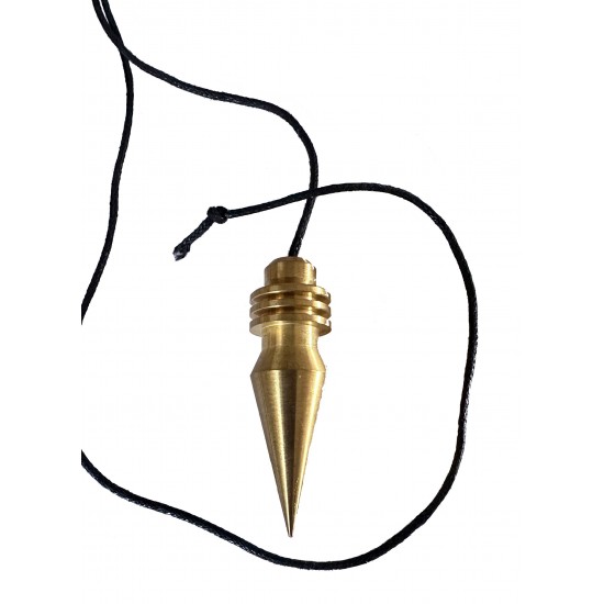 Brass Conical Dowsing Pendulum for Divination & Energy Healing - Medium Size