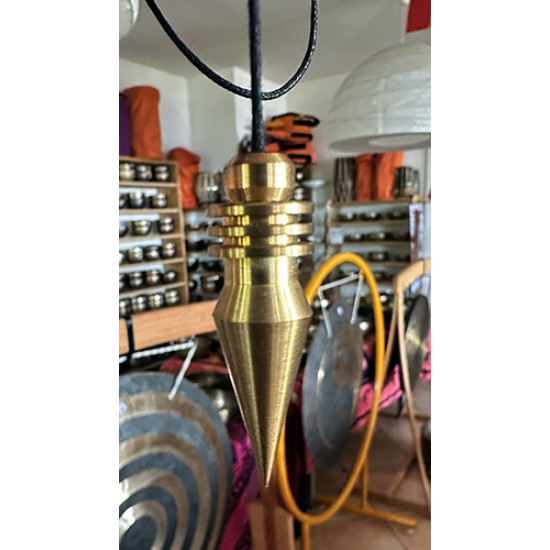 Brass Conical Dowsing Pendulum for Divination & Energy Healing - Medium Size