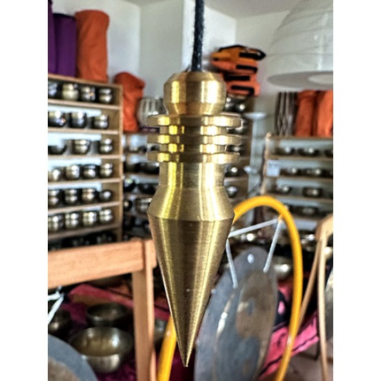Brass Conical Dowsing Pendulum for Divination & Energy Healing - Medium Size