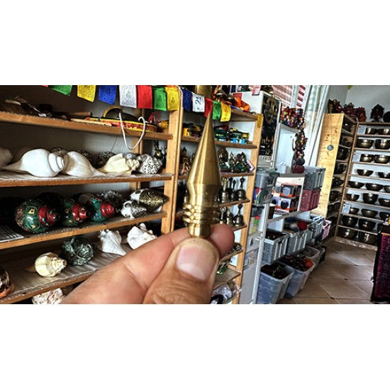 Brass Conical Dowsing Pendulum for Divination & Energy Healing - Medium Size