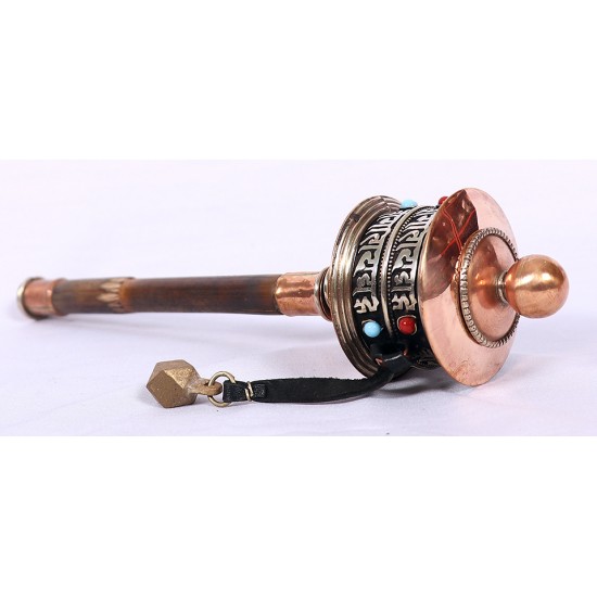 Handheld Copper Tibetan Prayer Wheel - Small Size