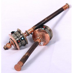Handheld Copper Tibetan Prayer Wheel - Small Size