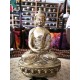 Buddha Statue with Beautiful Decoration, Shiny Yellow Color - Medium Size (11*6.8*22 cm, 4.3*2.6*8.6 inch) Buddha Statue with Beautiful Decoration, Shiny Yellow Color - Medium Size (11*6.8*22 cm, 4.3*2.6*8.6 inch)