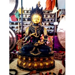 BAJRA SATTVA, fine quality statue, Black and Yellow Color - Large Size (13.3*20*29 cm, 5.2*7.8*15.3 Inch)