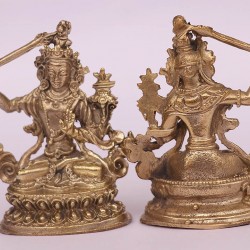 Manjushree-Beautiful carving, Dim Yellow colored, Statue, Hand worked in Nepal - Mini Size ( 2.6*1.6*4.3cm, 1.02*0.62*1.69 inch) Manjushree-Beautiful carving, Dim Yellow colored, Statue, Hand worked in Nepal - Mini Size ( 2.6*1.6*4.3cm, 1.02*0.62*1.69 inch)